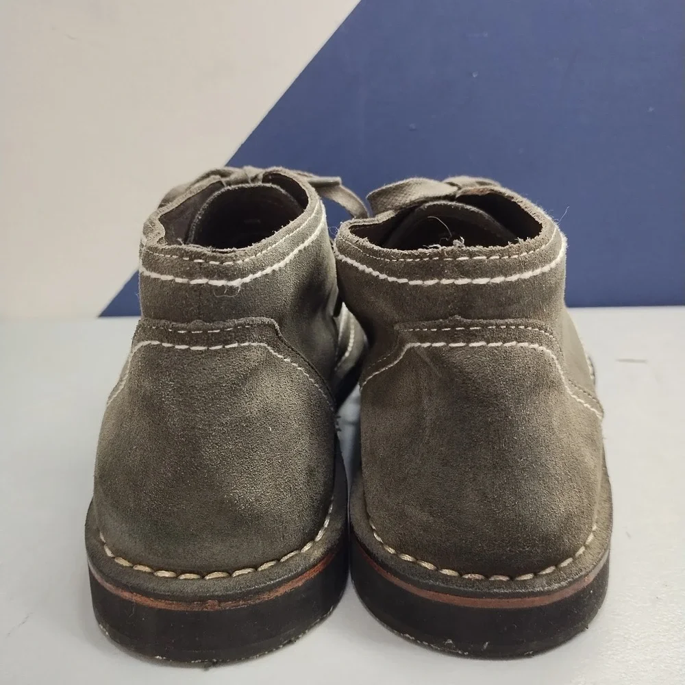 John Varvatos Chukka Boots Mens Size 11.5M Gray Contrast Topstitching Lace Up